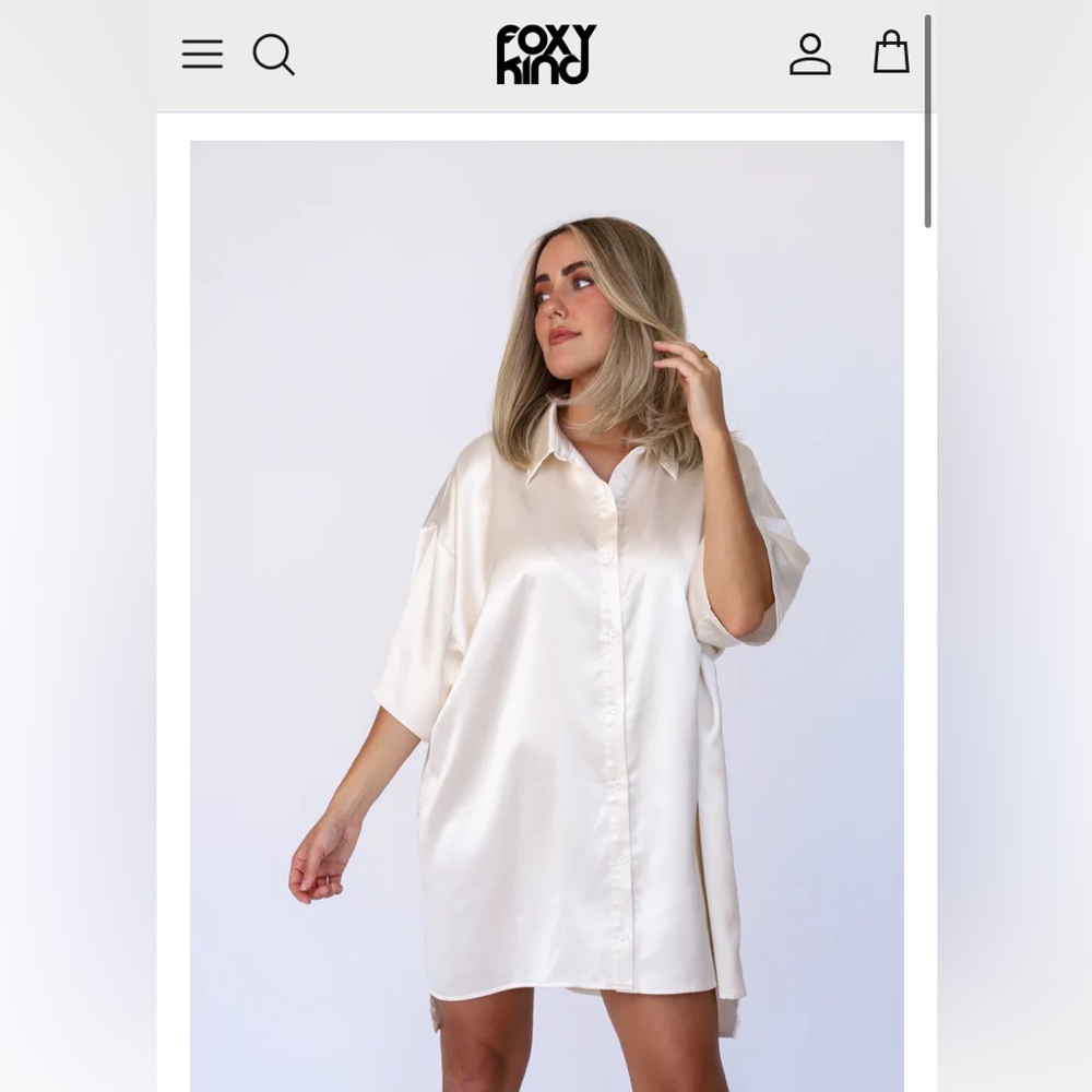 Foxy kind high class button up dress, XL